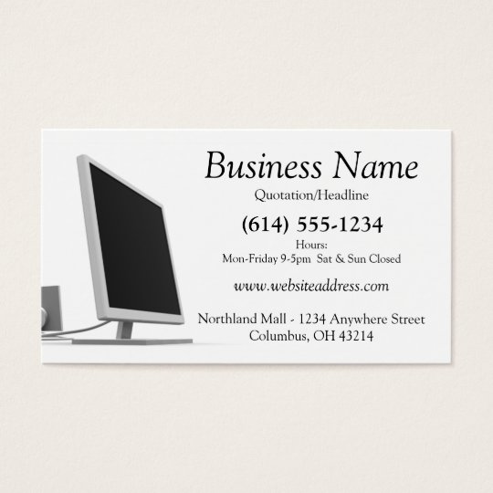 Computer Monitor Business Card Design 2