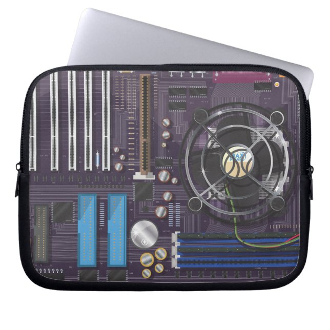 Computer Motherboard Laptop Sleeve (Front)