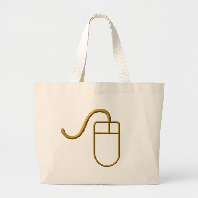 Computer Mouse Large Tote Bag (Front)