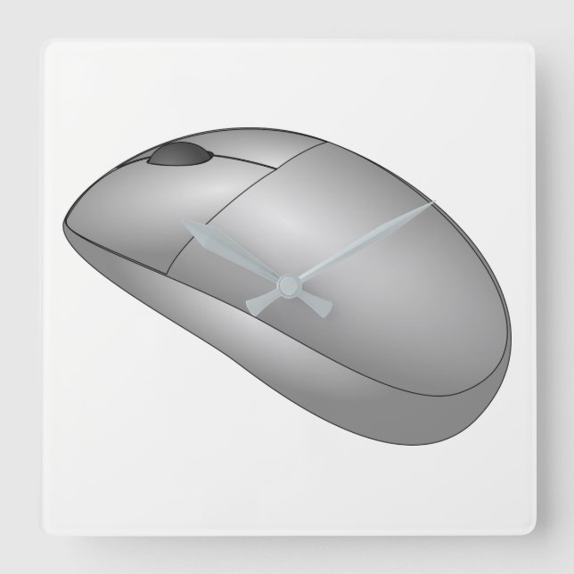 Computer Mouse Square Wall Clock (Front)
