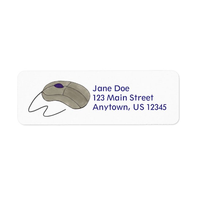 Computer Mouse Tech Techie Return Address Labels (Front)