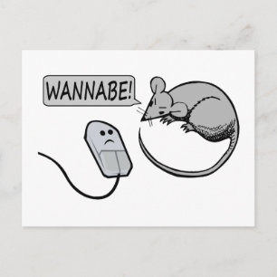 Computer Mouse Wannabe Postcard