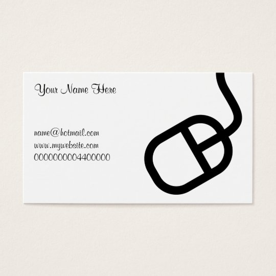 Computer Mouse, Your Name Here, Business Card