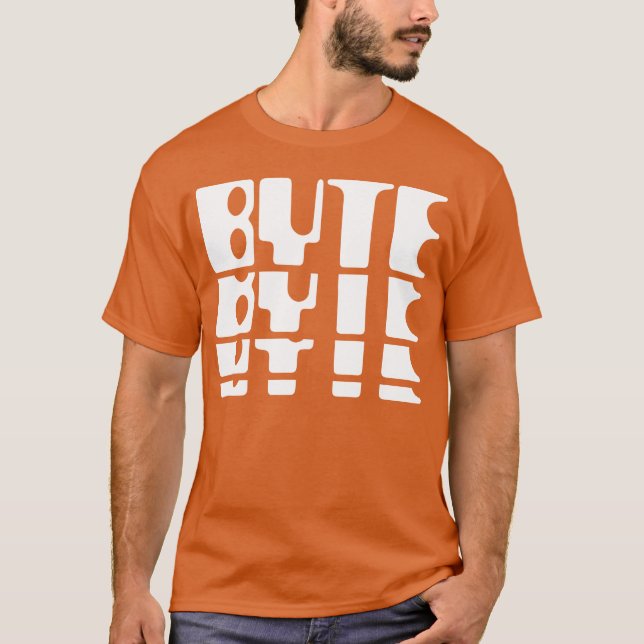 Computer Nerd Byte Retro 70sech gift T-Shirt (Front)