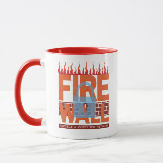 Computer Network Firewalls in Graphics Mug
