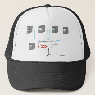 Computer Network Trucker Hat