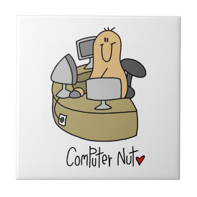 Computer Nut T-shirts and Gifts Tile (Front)