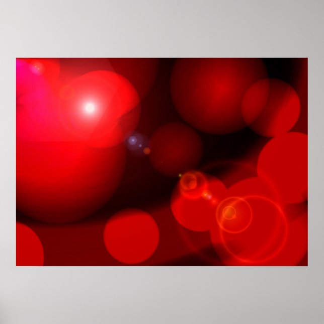 Computer Painting Digital Abstract Poster Print (Front)
