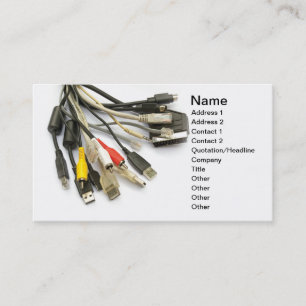 Computer plugs business card