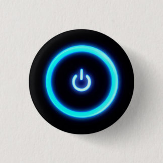 Computer Power 3 Cm Round Badge
