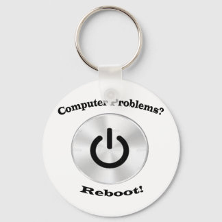 Computer Problems Black Letters Key Ring