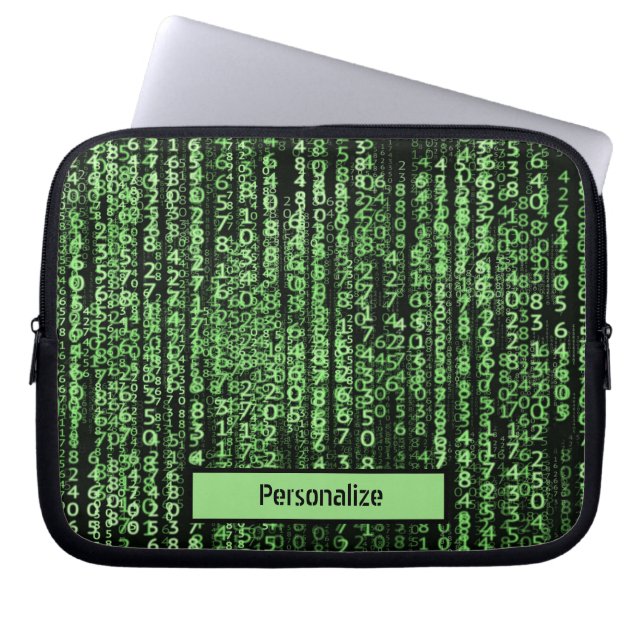 Computer Program Tech Data Flow Personalise Laptop Laptop Sleeve (Front)