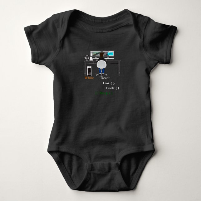 Computer Programmer and Developer Baby Bodysuit (Front)