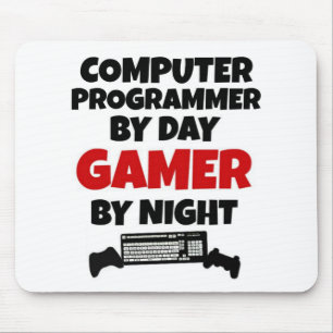Computer Programmer by Day Gamer by Night Mouse Mat
