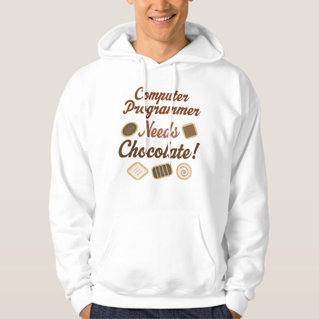 Computer Programmer Chocolate Hoodie (Front)