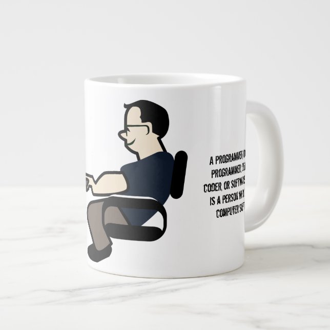 Computer Programmer Jumbo Mug (Front Right)