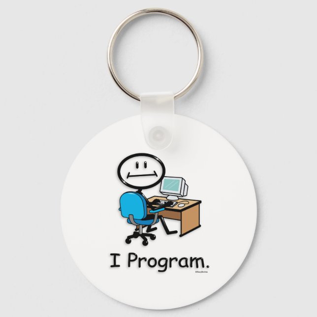 Computer Programmer Key Ring (Front)