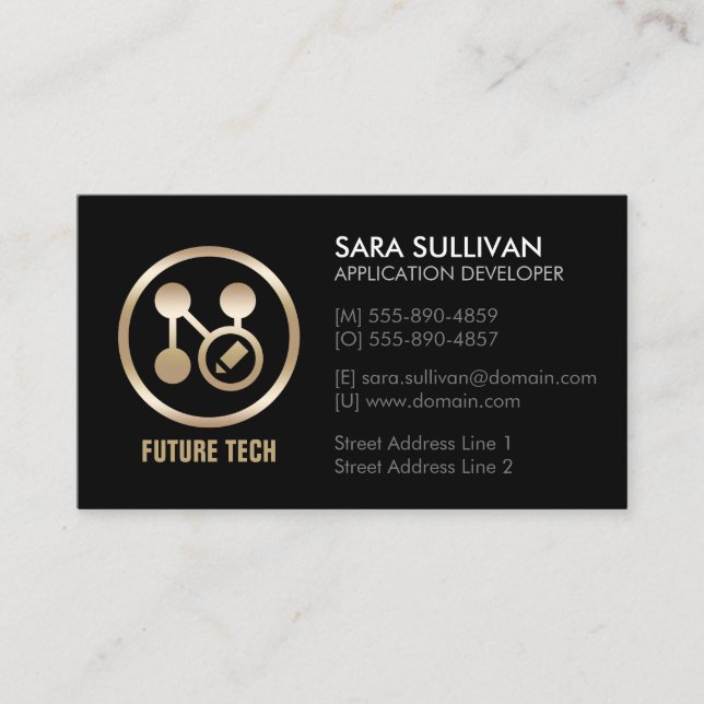 Computer Programmer Technology Business Card (Front)