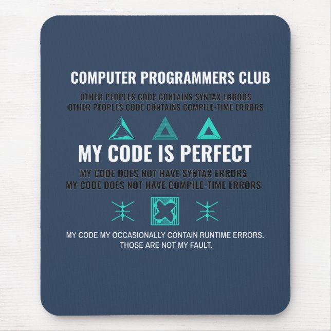 computer programmers club  mouse mat (Front)