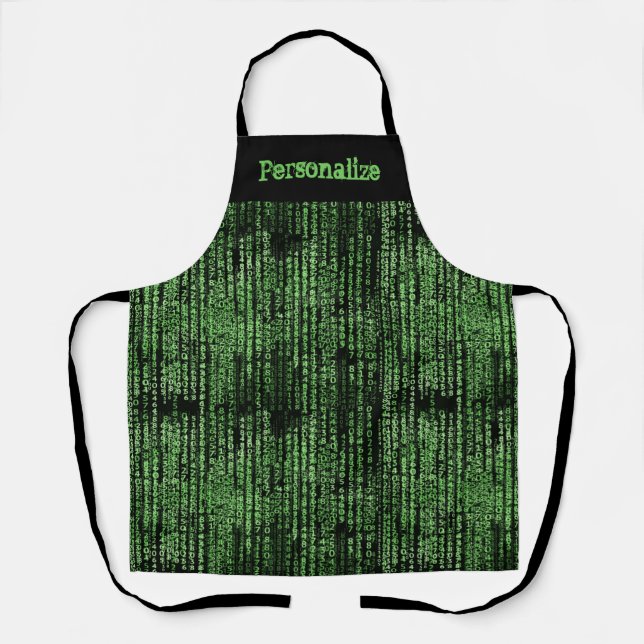 Computer Programming Matrix Data Personalised Apron (Front)