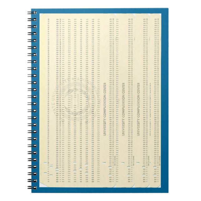 Computer Programming Punch Cards Notebook (Front)