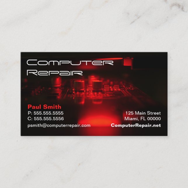 Computer Repair Business Card (Front)