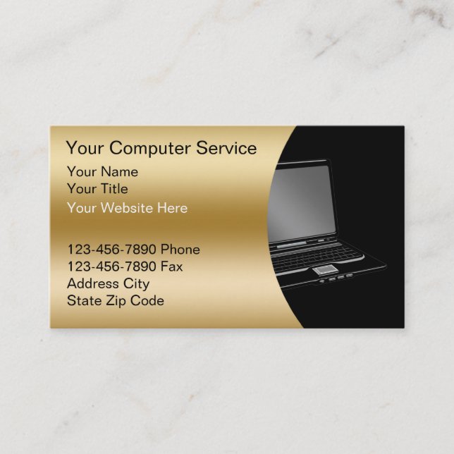 Computer Repair Business Cards (Front)