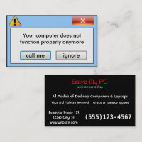 Computer Repair Company pop up message