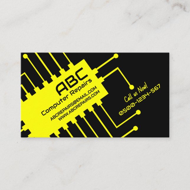 Computer Repair / Electrician Business Card (Front)