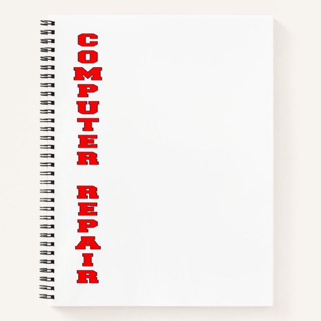 Computer Repair Notebook (Front)