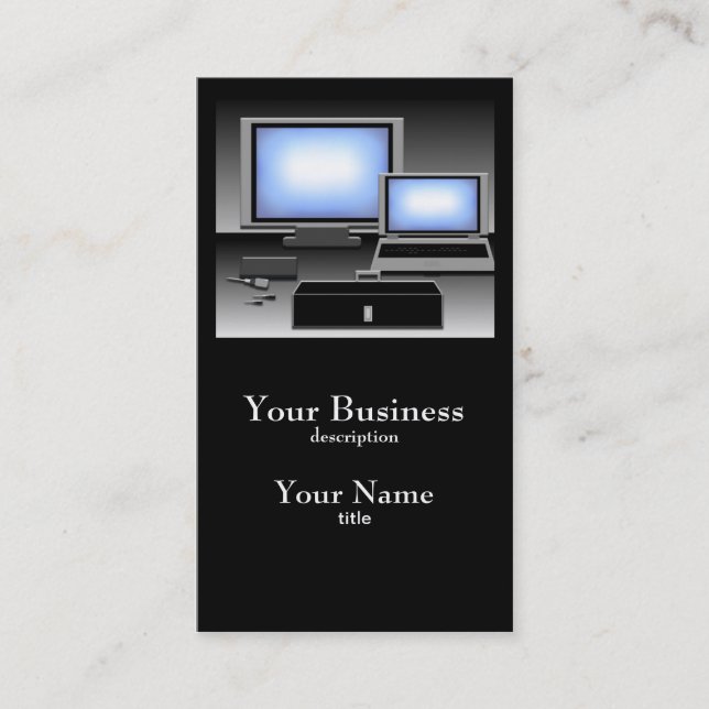 Computer Repair Service Business Card 2 (Front)