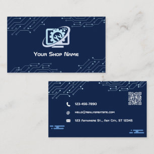 Computer Repair Shop Business Card