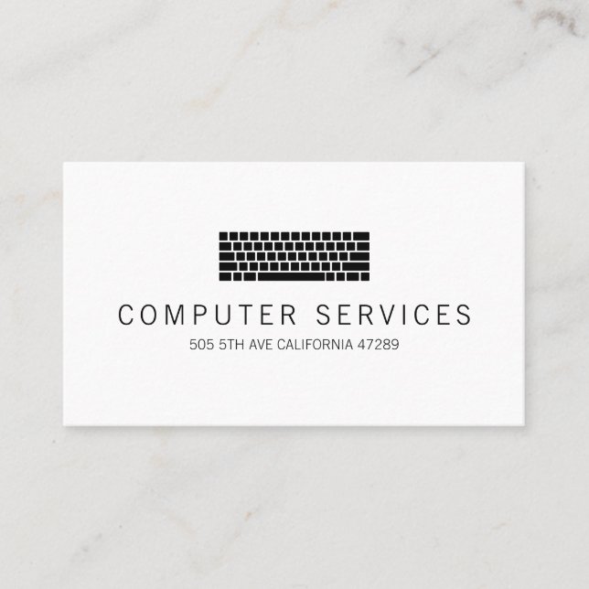 Computer Repair, Tech, Business Card (Front)