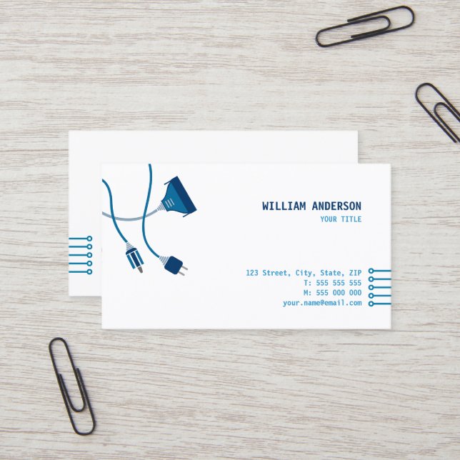 Computer Repair Technician business card (Front/Back In Situ)