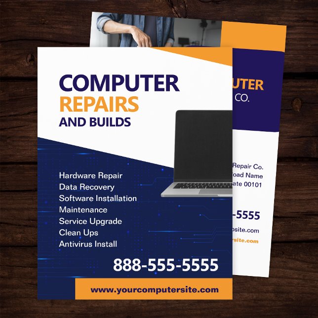 Computer Repairs and Maintenance Flyer Template (Creator Uploaded)