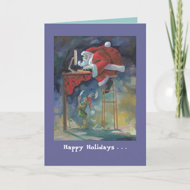 Computer santa christmas card (Front)