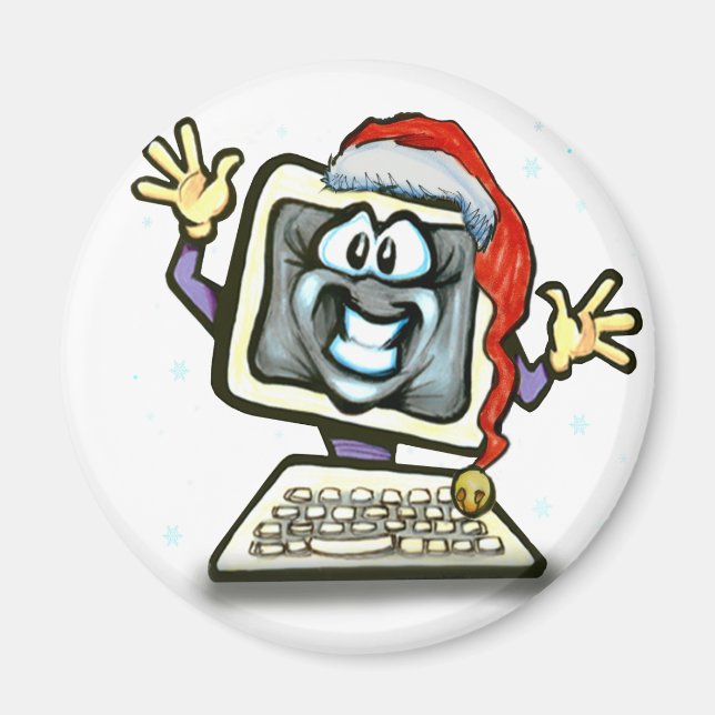 Computer Santa Magnet (Front)