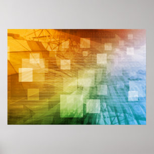 Computer Science as a Abstract Background Art Poster