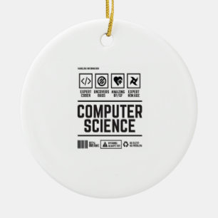 computer science ceramic tree decoration