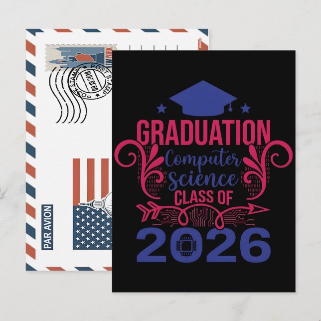 Computer Science Graduation T-Shirt – Code Complet Holiday Postcard (Front/Back)
