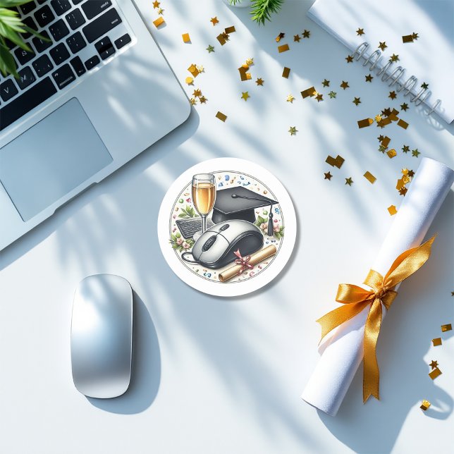 Computer Science & Information Technology Graduate Classic Round Sticker (Computer Science & Information Technology Graduate Classic Round Sticker)