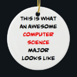 computer science major, awesome ceramic tree decoration<br><div class="desc">computer science major</div>