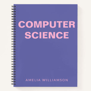 Computer Science Personalised School Purple Graph Notebook
