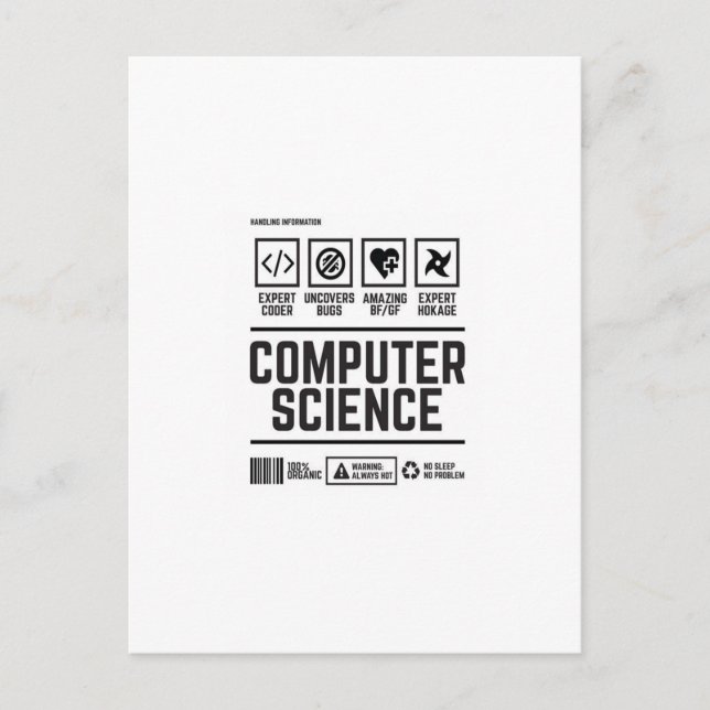 computer science postcard (Front)