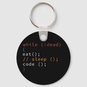 Computer Science Python Programmer Eat Code Sleep Key Ring