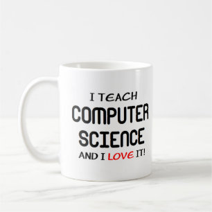computer science teach & love coffee mug
