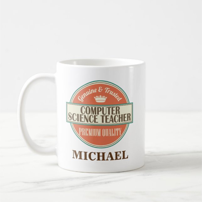 Computer Science Teacher Personalised Mug Gift (Left)