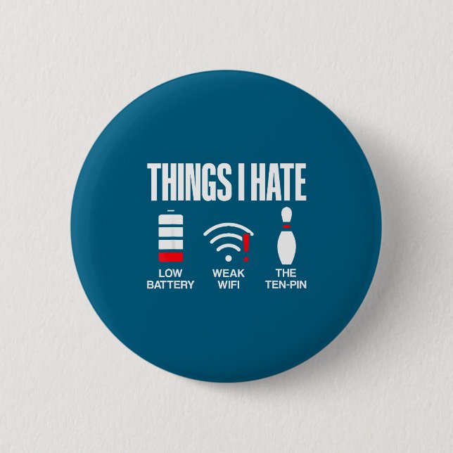 Computer Science Things I Hate Low Battery Weak Sc 6 Cm Round Badge (Front)
