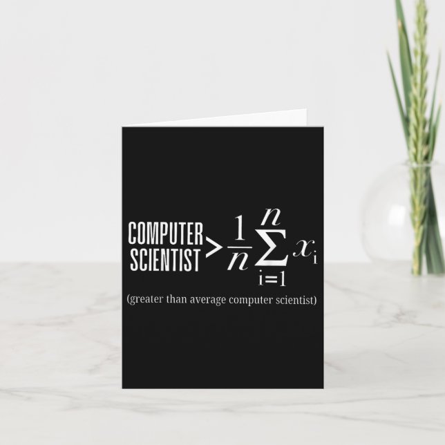 Computer Scientist Math Programmer Coder Software  Card (Front)