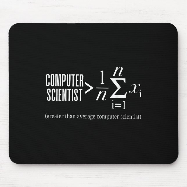 Computer Scientist Math Programmer Coder Software  Mouse Mat (Front)
